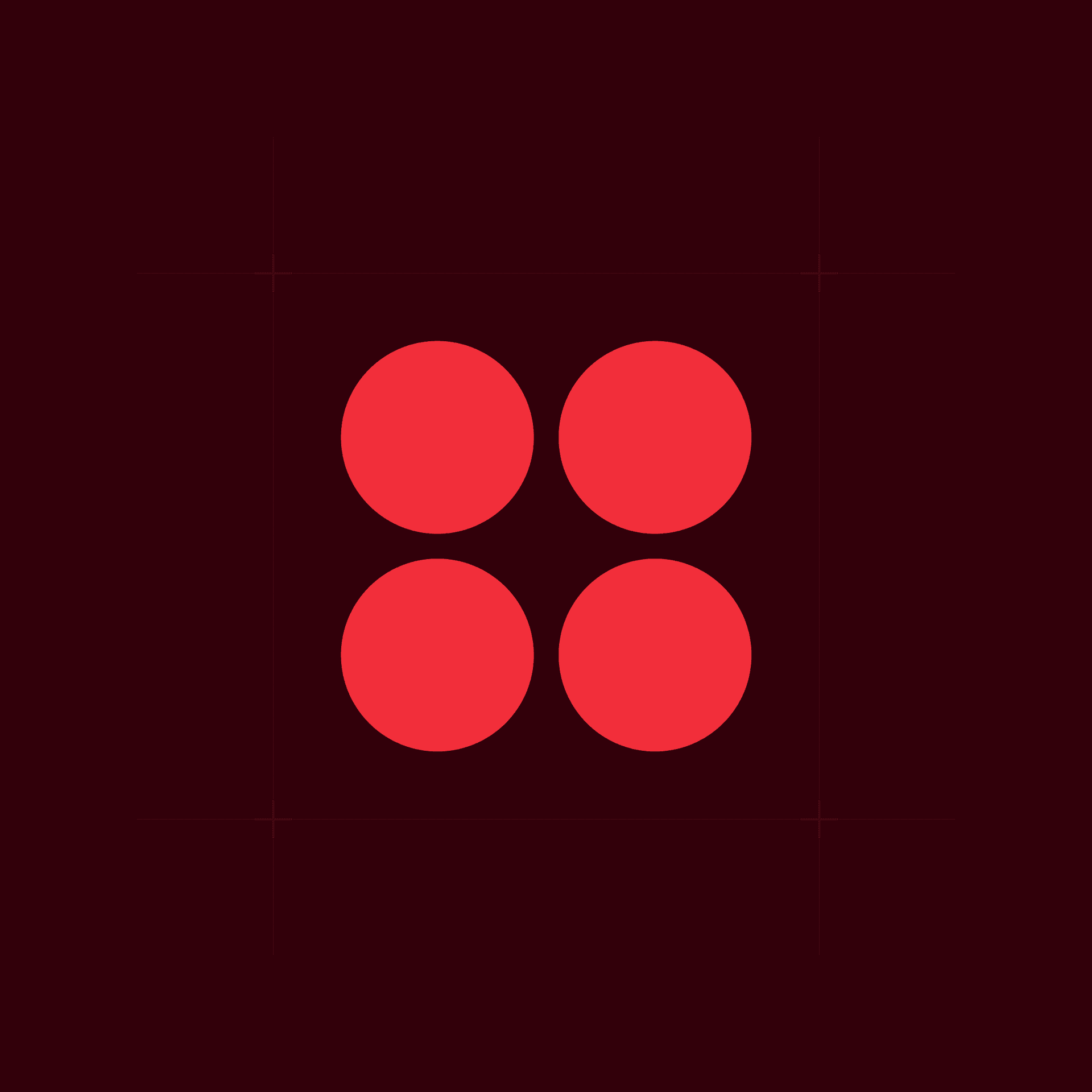 CodeFish Studio Apex four-dot glyph in red on a dark maroon background