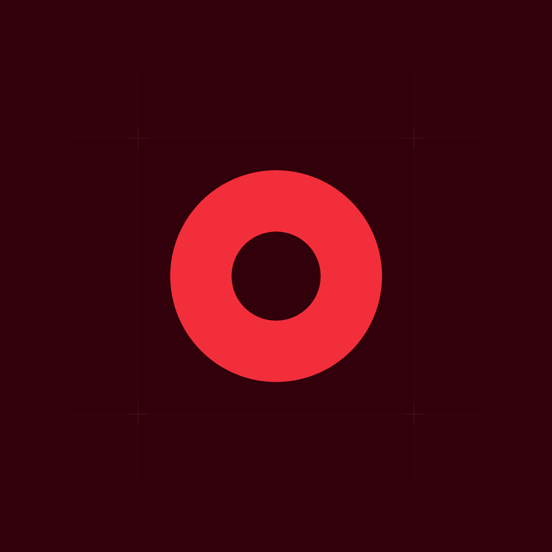 CodeFish Studio Ignite ring glyph in red on a dark maroon background